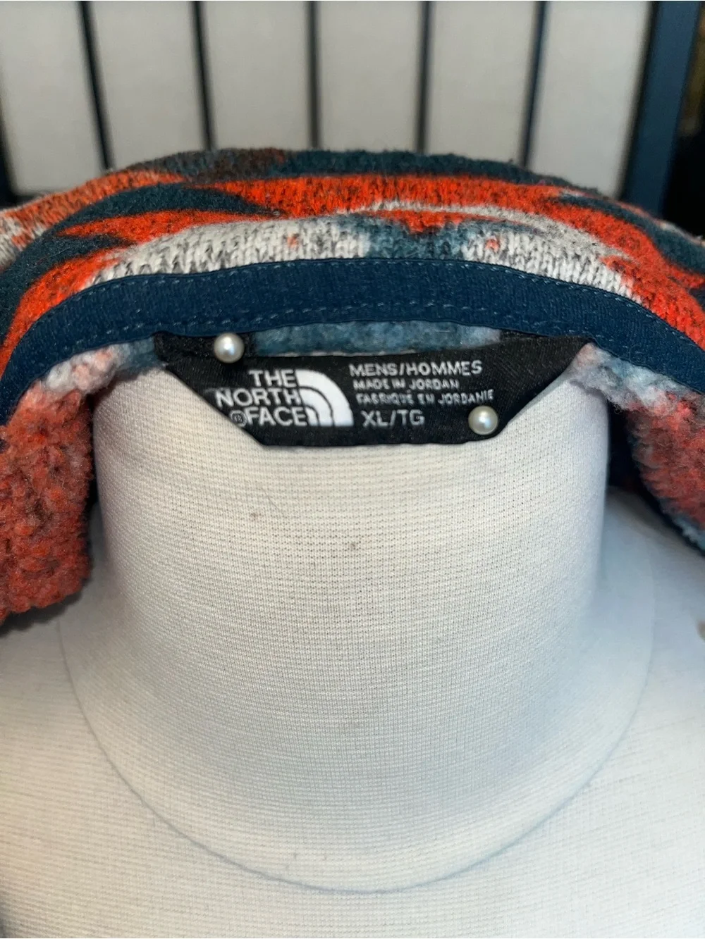 The North Face Men’s Zip Pullover Fleece - Red, Teal & White Aztec